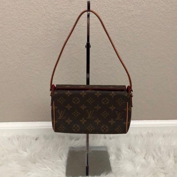 Louis Vuitton Recital Monogram Canvas Shoulder Bag Brown